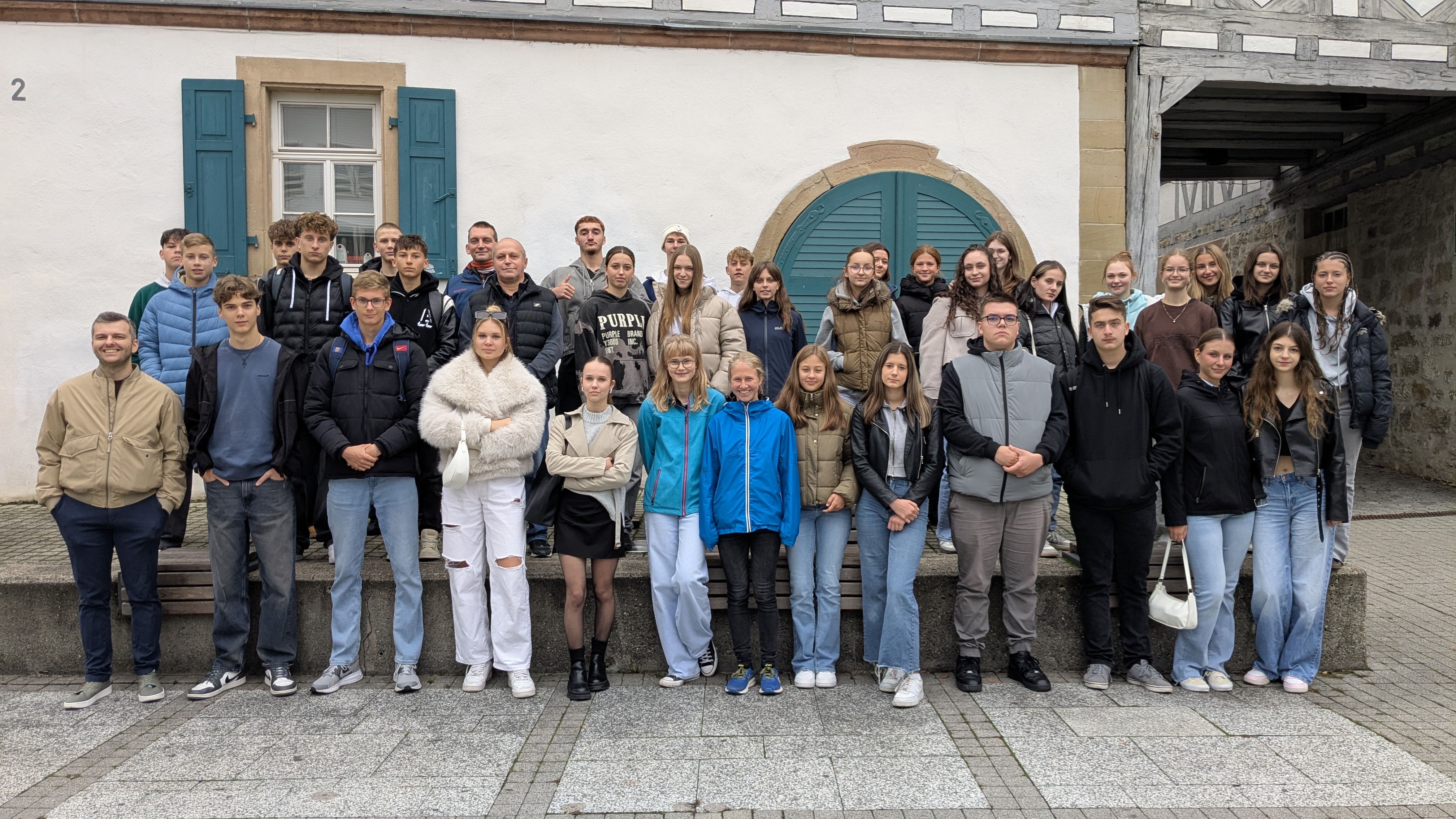 Gruppenfoto von Jugendlichen des Austauschprogramms in Ditzingen